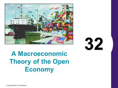 Copyright©2004 South-Western 32 A Macroeconomic Theory of the Open Economy.