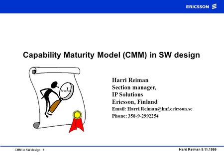 Capability Maturity Model (CMM) in SW design