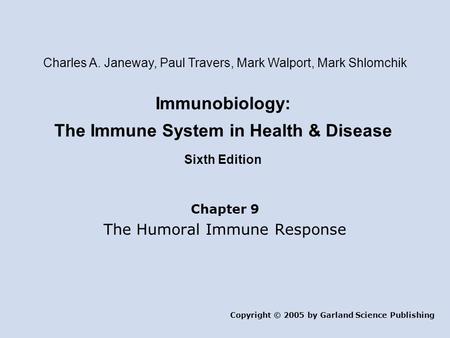Immunobiology: The Immune System in Health & Disease Sixth Edition