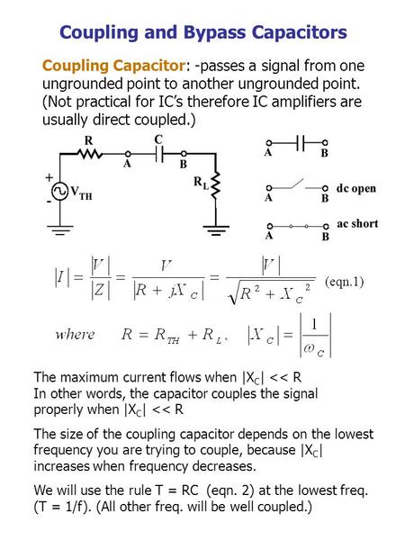The maximum current flows when |X C | 