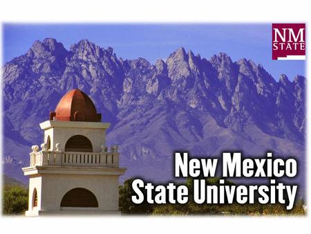 New Mexico State University. Background –Land in New Mexico Small fraction urban or cultivated Mostly rangelands –grasslands, shrublands, –woodlands,