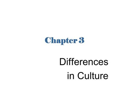 presentation on cultural differences