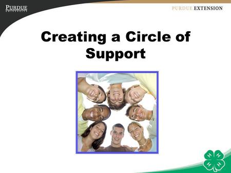 Creating a Circle of Support. Objectives 1.To understand the concept that youth interact with, react to, and have an effect upon their families, friends,