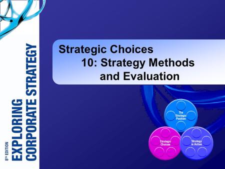 Strategic Choices 10: Strategy Methods and Evaluation
