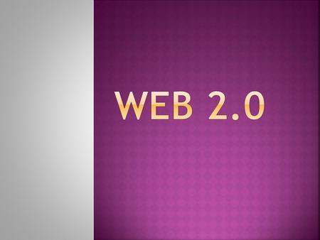 Web 2.0 Web 2.0 is the term given to describe a second generation of the World Wide Web (WWW) that is focused on the ability for people to collaborate.