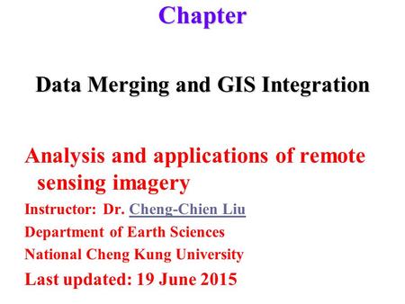 Data Merging and GIS Integration