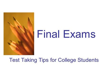 Test Taking Tips for College Students