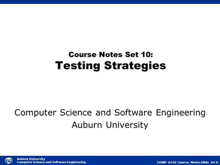 Strategic Approach to Testing