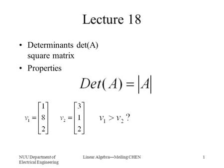 Linear Algebra---Meiling CHEN