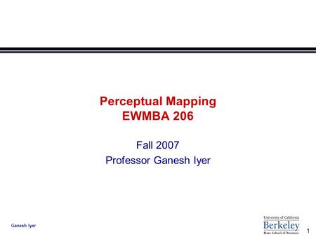 Perceptual Mapping EWMBA 206