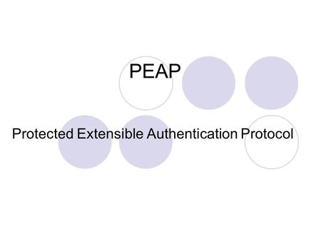 Protected Extensible Authentication Protocol