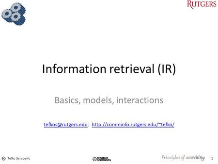 Information retrieval (IR)