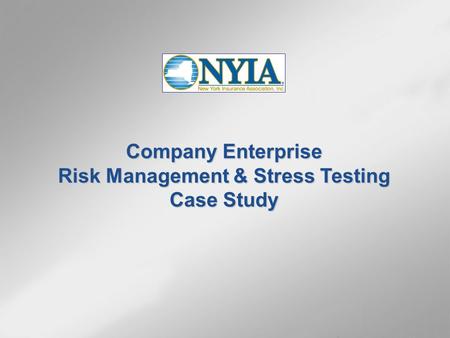 Company Enterprise Risk Management & Stress Testing Case Study.