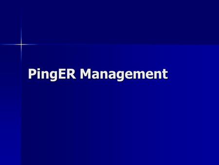 PingER Management. Motivation The PingER database stores ping results from a huge number of monitoring site -remote site pairs. The PingER database stores.