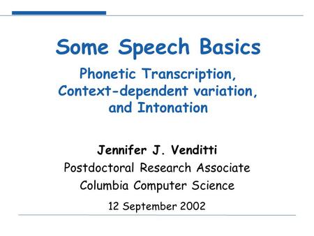Jennifer J. Venditti Postdoctoral Research Associate