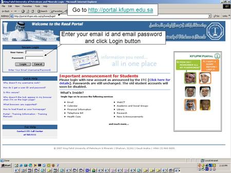 Go to  Enter your  id and  password and click Login button.
