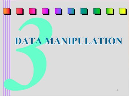 Data Manipulation Computer System consists of the following parts: