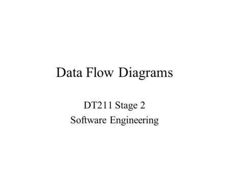 DT211 Stage 2 Software Engineering