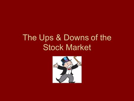 The Ups & Downs of the Stock Market. How does the stock market work?  TkSI.