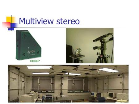 Multiview stereo. Volumetric stereo Scene Volume V Input Images (Calibrated) Goal: Determine occupancy, “color” of points in V.