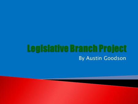 By Austin Goodson.  www.freedomspeaks.com www.freedomspeaks.com  The Legislative Branch helps make laws.  The Legislative Branch writes the bills.
