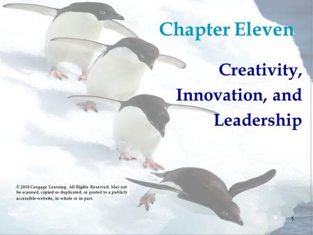 Chapter Eleven Creativity, Innovation, and Leadership