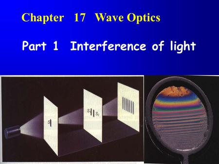 Part 1 Interference of light