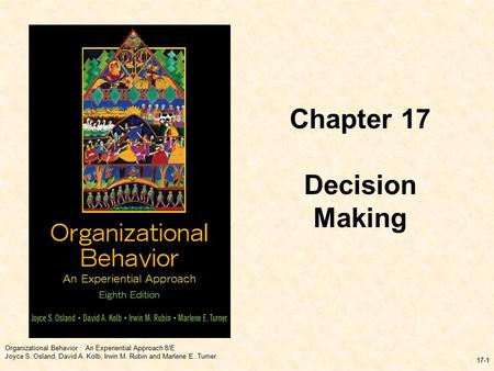 Chapter 17 Decision Making