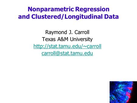 Nonparametric Regression and Clustered/Longitudinal Data