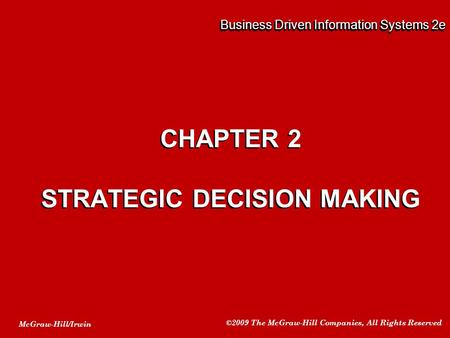 Business Driven Information Systems 2e