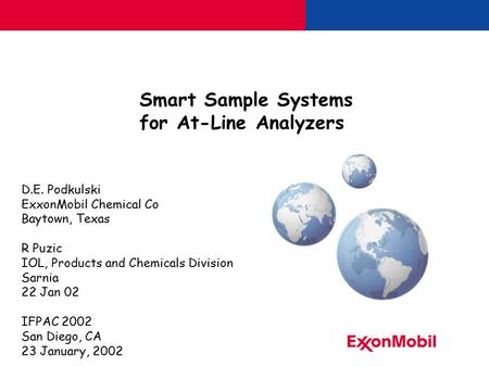 Smart Sample Systems for At-Line Analyzers