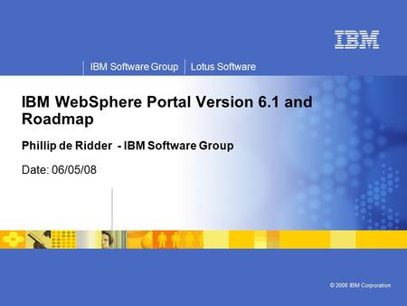 IBM WebSphere Portal Version 6
