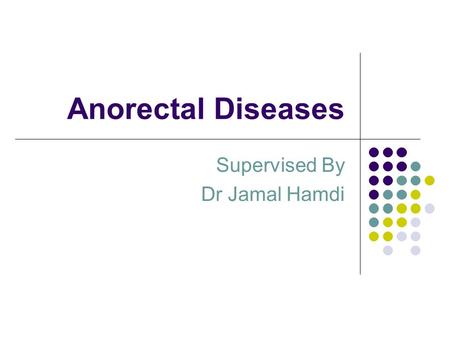 Supervised By Dr Jamal Hamdi