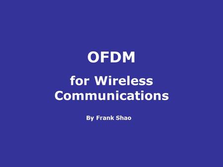 for Wireless Communications