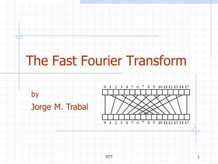 FFT1 The Fast Fourier Transform by Jorge M. Trabal.
