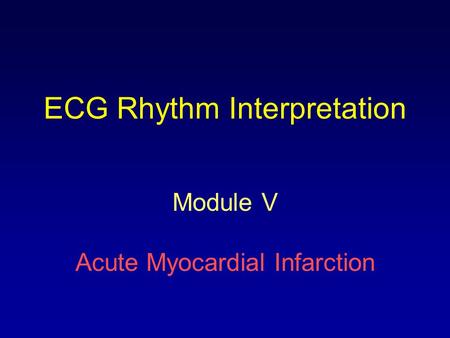 ECG Rhythm Interpretation