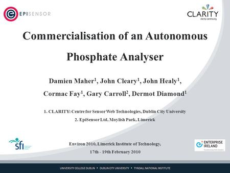 Commercialisation of an Autonomous Phosphate Analyser