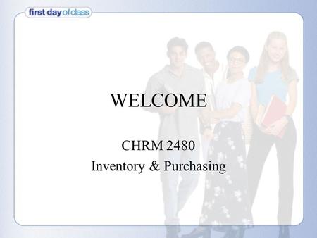 CHRM 2480 Inventory & Purchasing