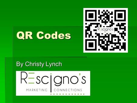 QR Codes By Christy Lynch. What is a QR Code  QR stands for “Quick Response”  While around since 1994, they are just catching on in the US with the.