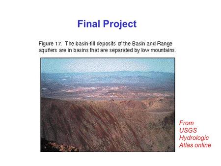 Final Project From USGS Hydrologic Atlas online.