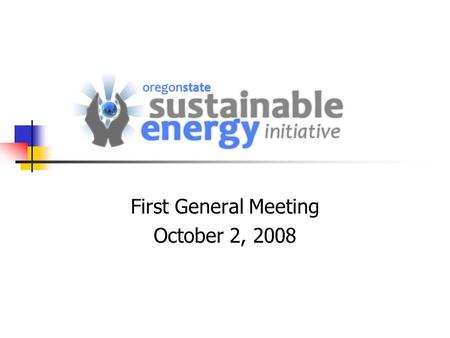 First General Meeting October 2, 2008. Agenda Mission Statement Fiji Project Overview Coconut Oil Progress Micro Hydro Potential Biodiesel Outreach Fundraising.