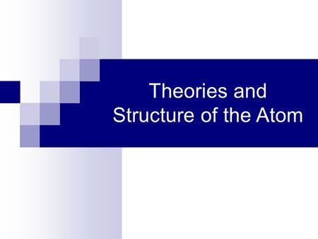 Theories and Structure of the Atom. Dalton’s Atomic Model (1805) Dalton’s model of the atom was an indivisible sphere of matter. Dalton’s Contributions: