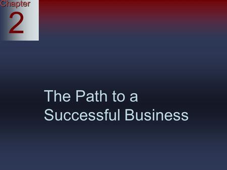 Chapter 2 The Path to a Successful Business. McGraw-Hill© 2004 The McGraw-Hill Companies, Inc. All rights reserved. Because Business Decision Making is.