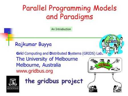 Parallel Programming Models and Paradigms