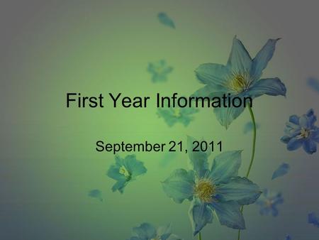 First Year Information September 21, 2011. So you wanna be part of SSSC? Here’s how: 1.First Year Residence Representative -Applications should be available.