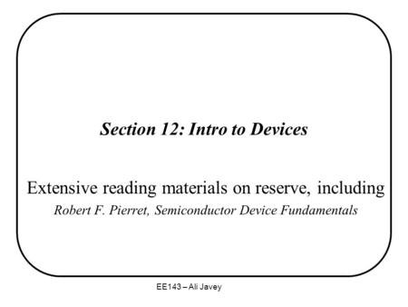Section 12: Intro to Devices