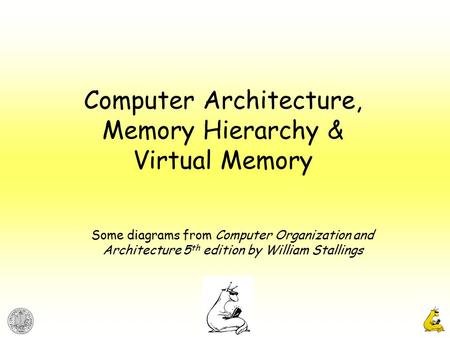 Computer Architecture, Memory Hierarchy & Virtual Memory