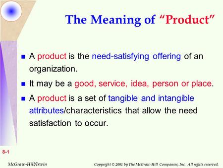 The Meaning of “Product”