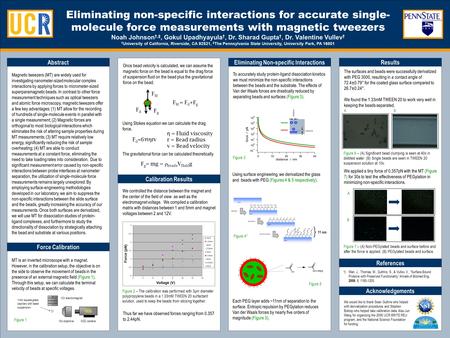 TEMPLATE DESIGN © 2008 www.PosterPresentations.com Eliminating non-specific interactions for accurate single- molecule force measurements with magnetic.