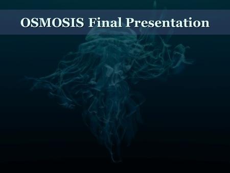 OSMOSIS Final Presentation. Introduction Osmosis System Scalable, distributed system. Many-to-many publisher-subscriber real time sensor data streams,